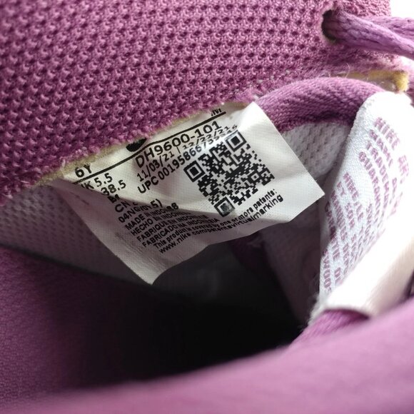 Nike Air Force 1 White Light Bordeaux Kids 6Y Shoes Low Top DH9600-101 Girls - Picture 3 of 12